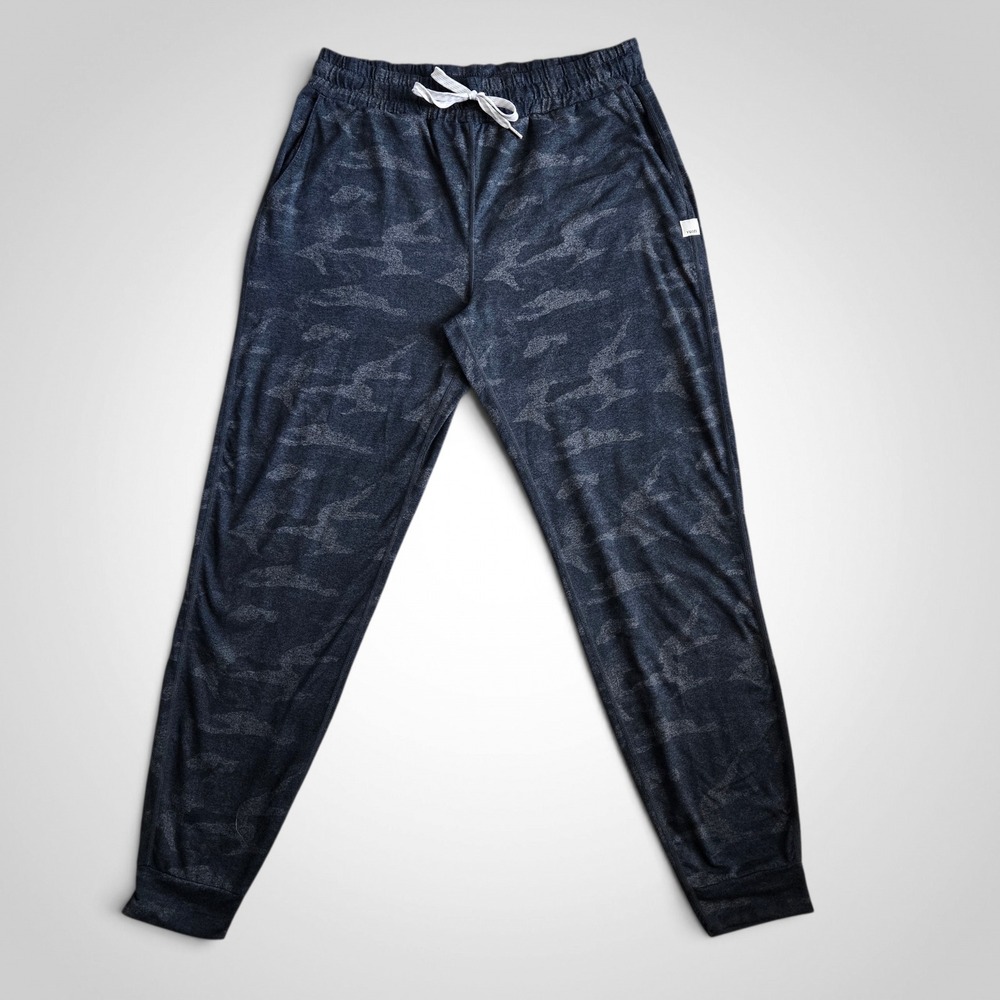 Vuori Performance Jogger Camo Charcoal Gray Drawstring Pants Small
